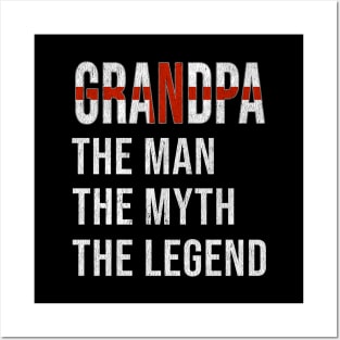 Grand Father English Grandpa The Man The Myth The Legend - Gift for English Dad With Roots From  England Posters and Art